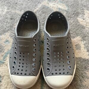 Native Kids Shoes in Gray and White